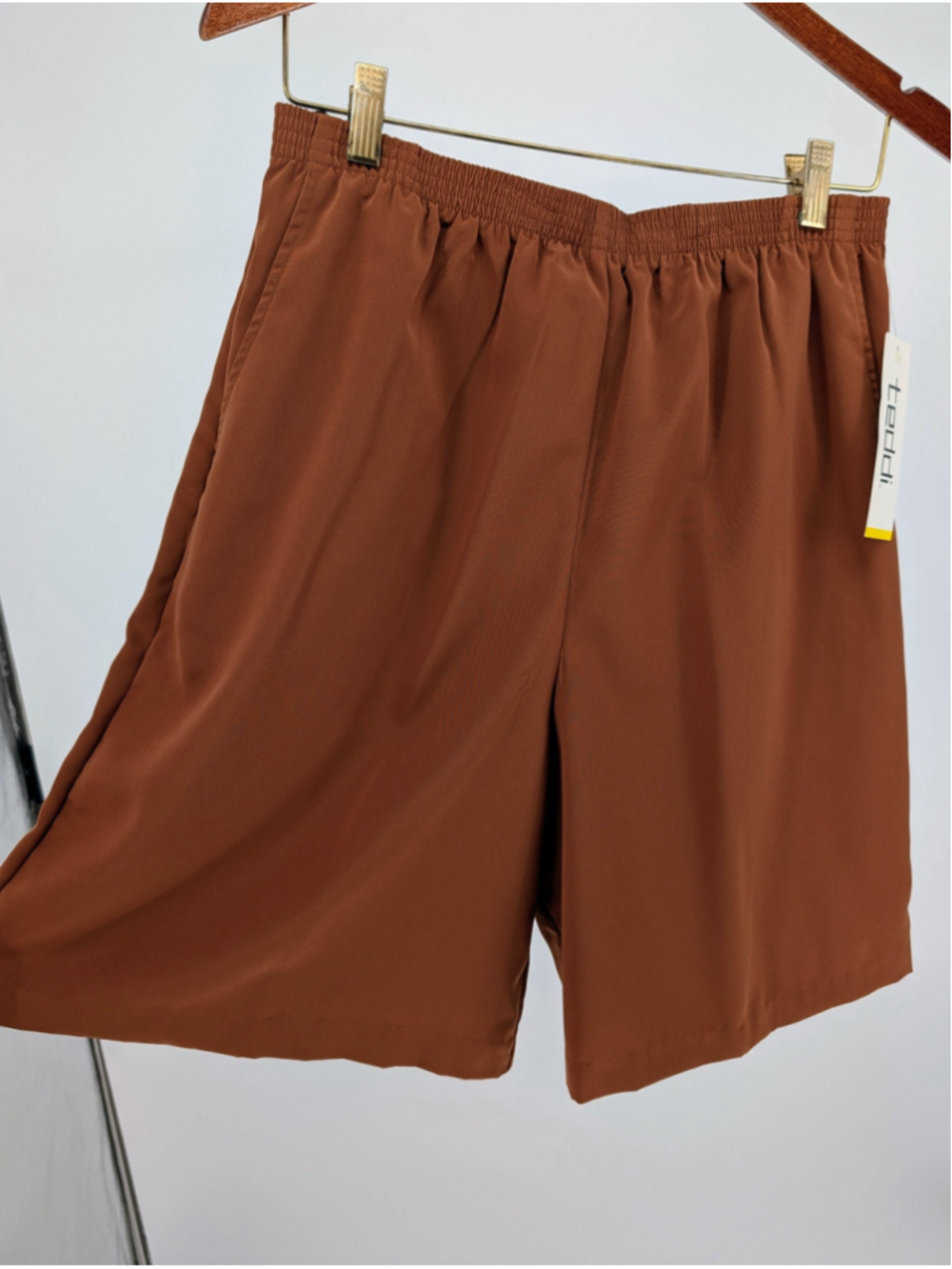 Vintage Y2K NWT Teddi Brown Bermuda Culotte Shorts L High Rise